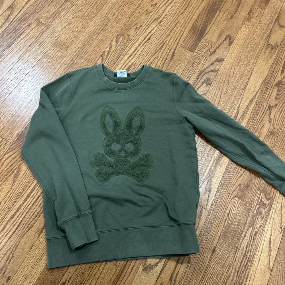 Psycho Bunny Olive Crewneck Sweater